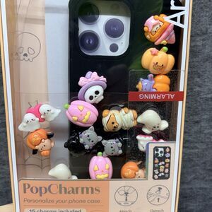 iPhone 15 Pro Max Black Phone Case With Pop Charms Halloween